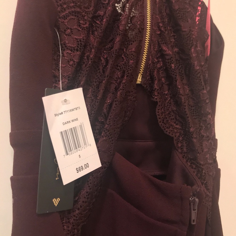 NWT 🏷- Burgundy Cocktail Dress - Picture 6 of 7